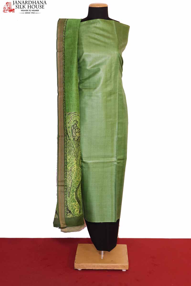Tussar silk suits online discount